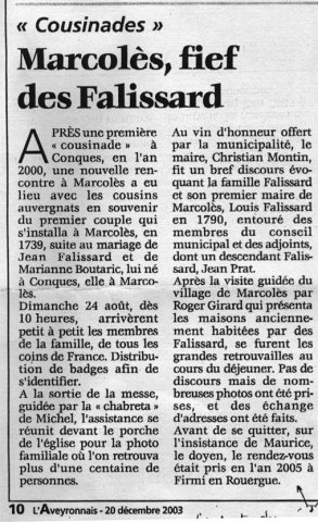 Articles de presse