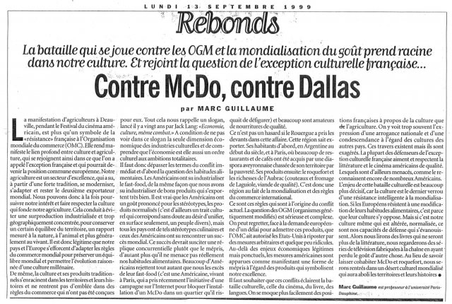 Article de Marc Guillaume